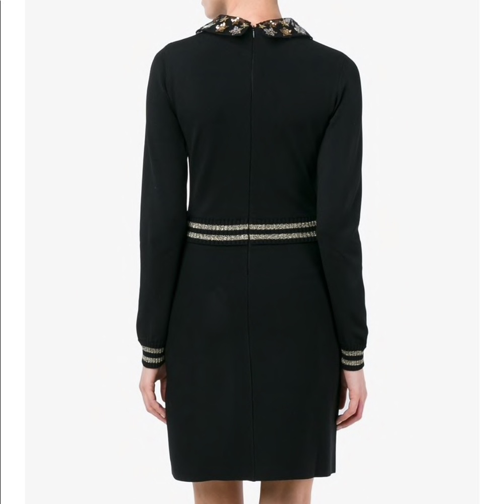 Valentino | Sequin Star Collar Knit Dress - Picture 2 of 8